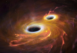 Ζευγάρι μελανών οπών θα ενωθεί εκρηκτικά εις σάρκαν μίαν