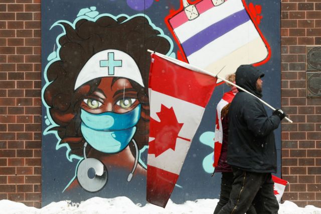 Κοροναϊός: Πρωτοφανής πολιορκία αντιεμβολιαστών στον Καναδά - Σε κατάσταση έκτακτης ανάγκης η Οτάβα