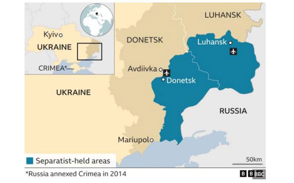 Ρωσία: Αναγνωρίζει περιοχές που ελέγχει η Ουκρανία ως εδάφη των Ντονέτσκ και Λουγκάνσκ