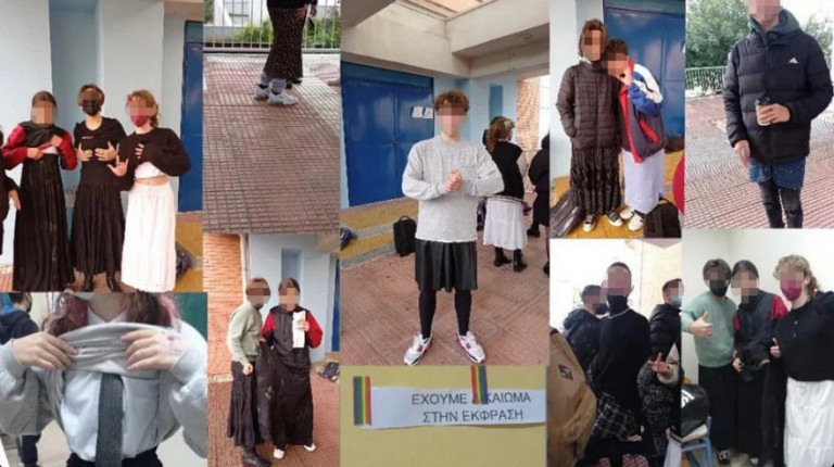 Προσβολές και αποβολή σε βάρος μαθητή που πήγε στο σχολείο, ντυμένος με φούστα – Η στήριξη από τα παιδιά
