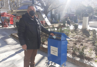 Αγρίνιο: Τοποθετήθηκαν ειδικοί κάδοι για την απόρριψη μασκών και rapid ή self test