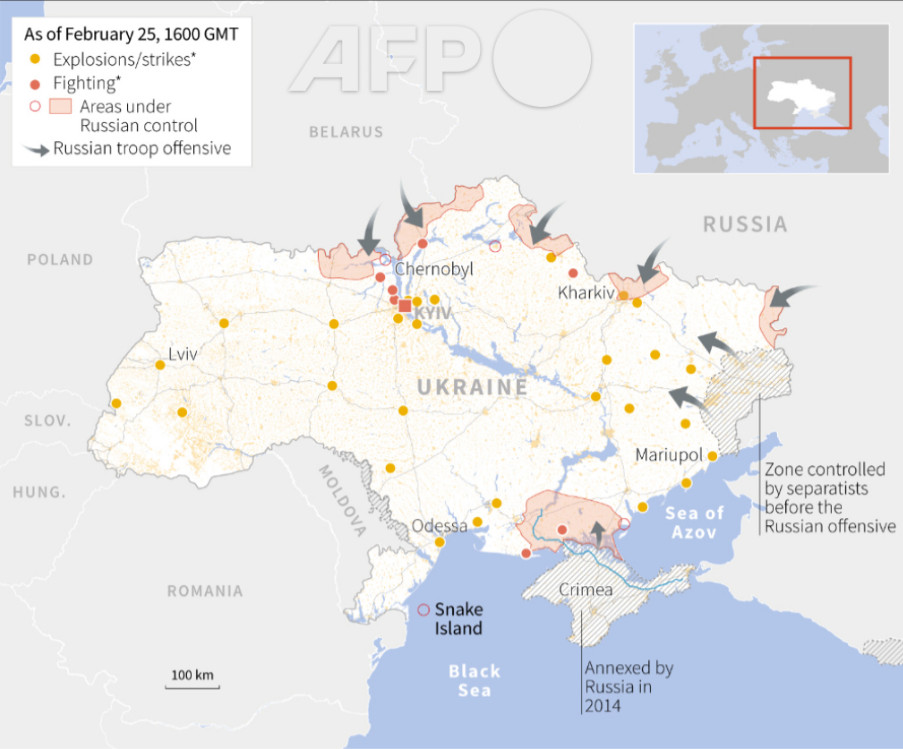 Ουκρανία: Συνεχίζεται η πολιορκία στο Κίεβο - Απαγόρευση κυκλοφορίας από τις 17:00
