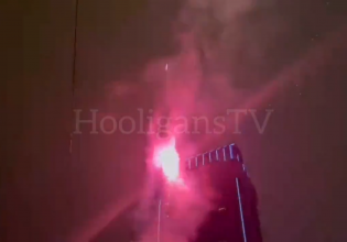 Ξύπνησαν την αποστολή της Μπαρτσελόνα με πυροτεχνήματα οι οπαδοί της Γαλατά