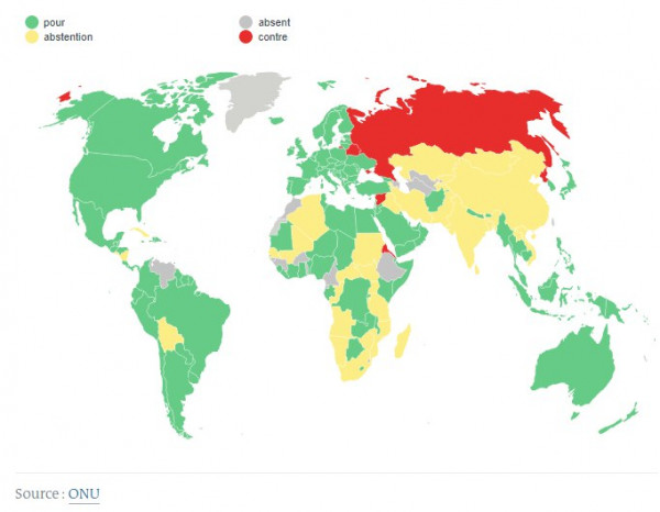 Πόλεμος στην Ουκρανία: Η ψηφοφορία για τη Ρωσία στον ΟΗΕ – Πώς χωρίζεται ο κόσμος