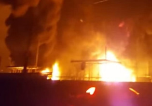 Πόλεμος στην Ουκρανία: Ρωσικός πύραυλος έπληξε δεξαμενή πετρελαίου – Μεγάλη φωτιά κατακαίει τις εγκαταστάσεις