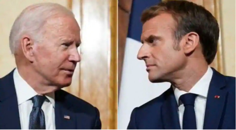 Ουκρανία: Τηλεφωνική επικοινωνία Μακρόν με Μπάιντεν και Ζελένσκι