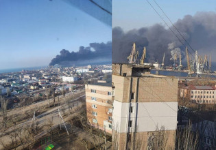 Πόλεμος στην Ουκρανία: Έκρηξη και φωτιά στο λιμάνι του Μπερντιάνσκ – Πληροφορίες ότι χτυπήθηκε ρωσικό πλοίο