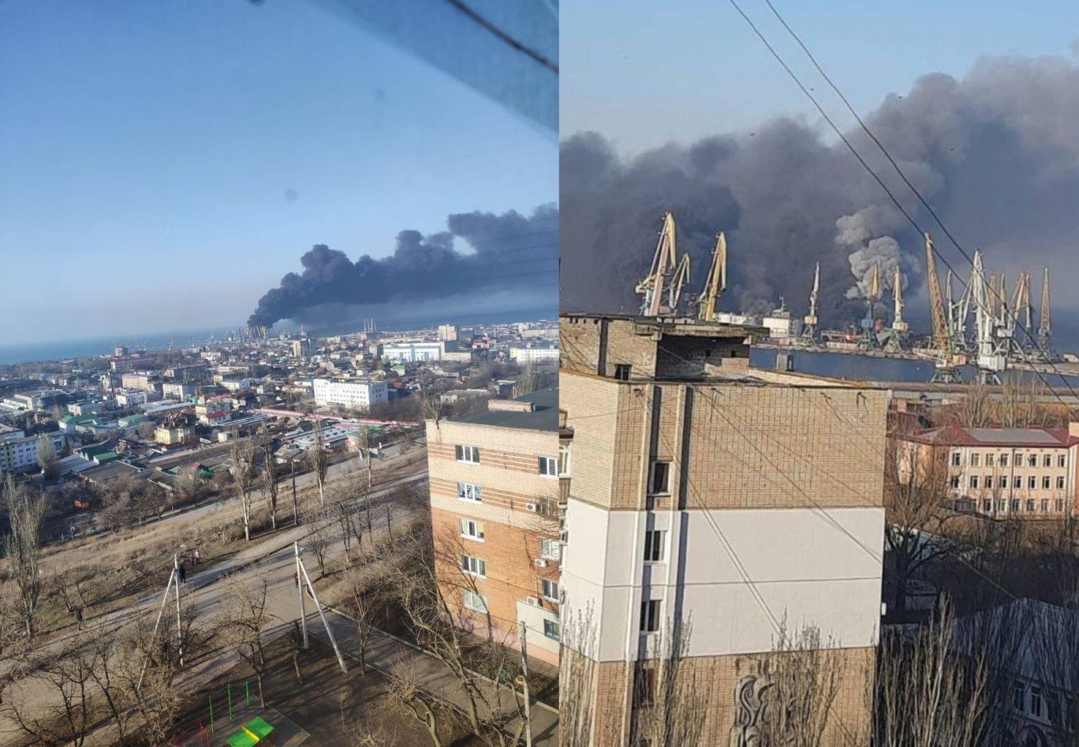 Πόλεμος στην Ουκρανία: Έκρηξη και φωτιά στο λιμάνι του Μπερντιάνσκ - Πληροφορίες ότι χτυπήθηκε ρωσικό πλοίο