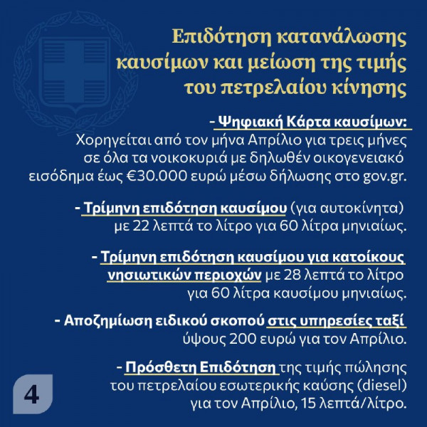 Νέα μέτρα για βενζίνη και επιδόματα ανακοίνωσε ο Χρήστος Σταϊκούρας