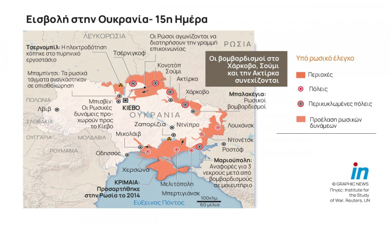 Ουκρανία: Νέες ρωσικές δυνάμεις έξω από το Κίεβο – «Σφίγγει» ο κλοιός