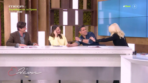 Ελένη Μενεγάκη: Έπεσε από την καρέκλα του την ώρα της εκπομπής ο Δημήτρης Ουγγαρέζος