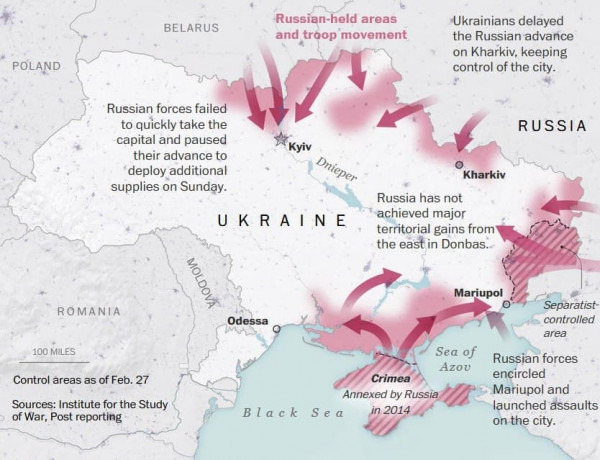 Κλιμακώνεται η ρωσική επίθεση στην Ουκρανία – Δύσκολες ώρες για το Κίεβο