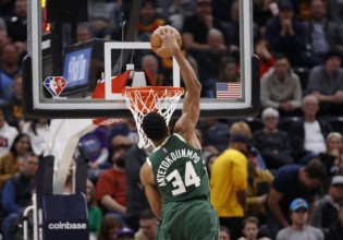 Τζαζ – Μπακς 111-117: Με 30άρα του Γιάννη οι Μπακς απέδρασαν από τη Γιούτα