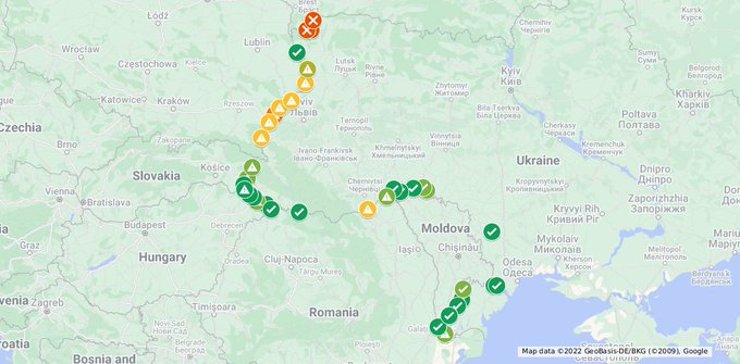 Ουκρανία: Αυτά είναι τα σημεία εξόδου των προσφύγων – Συνωστισμός στα σύνορα με την Πολωνία