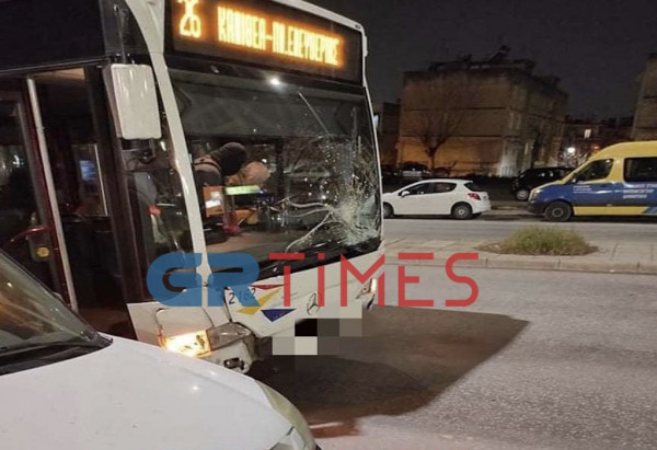 Θεσσαλονίκη: Λεωφορείο παρέσυρε οχήματα – Πέντε τραυματίες, ανάμεσά τους μια έγκυος