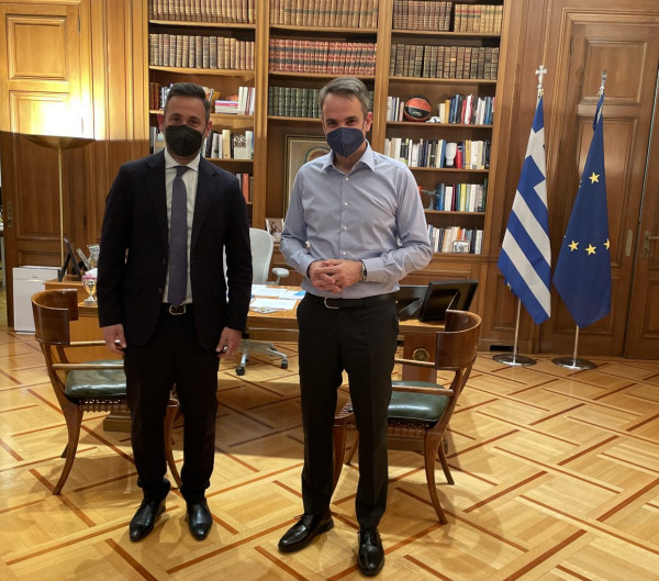 Συνάντηση του Κυριάκου Μητσοτάκη με τον Γιάννη Μελά