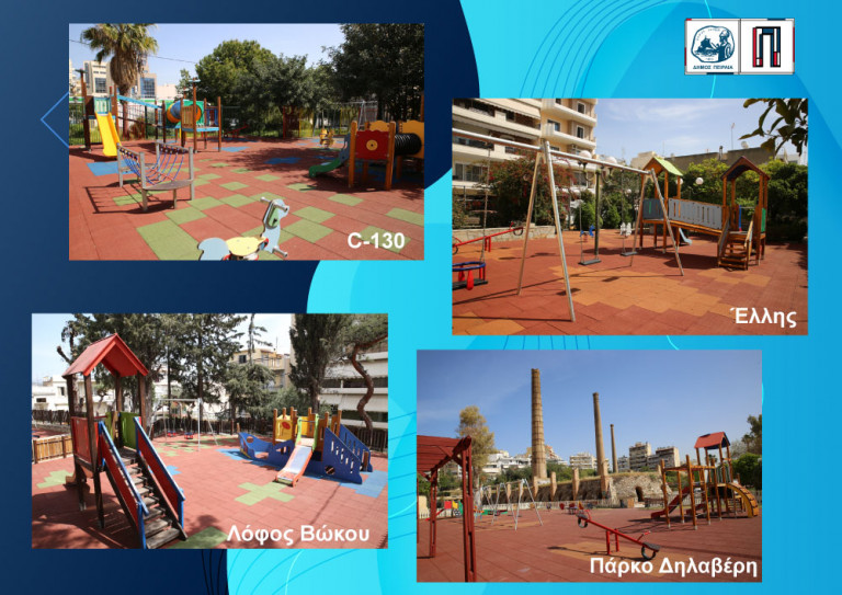 Δήμος Πειραιά: Ανακαινίστηκαν πλήρως οκτώ παιδικές χαρές