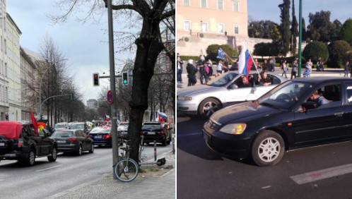 Βερολίνο: Εκδήλωση υπέρ των δικαιωμάτων των Ρώσων με κομβόι αυτοκινήτων