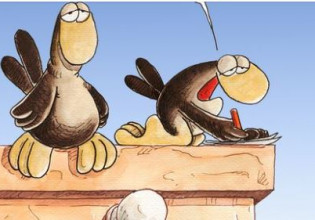 Αρκάς: Καλημέρα με τον μπαμπά και τον γιο σπουργίτη