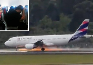 Προσγείωση για γερά νεύρα: Οι επιβάτες προσεύχονταν και το αεροπλάνο έβγαζε σπίθες