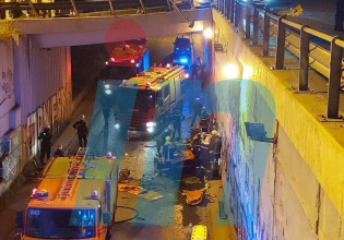 Σοκαριστικό τροχαίο στη γέφυρα της Νέας Ιωνίας προς Χαλάνδρι – Αποκλειστικές εικόνες και βίντεο