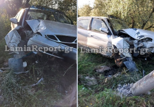 Φθιώτιδα: Αυτοκίνητο με τέσσερις γυναίκες καρφώθηκε σε κολόνα