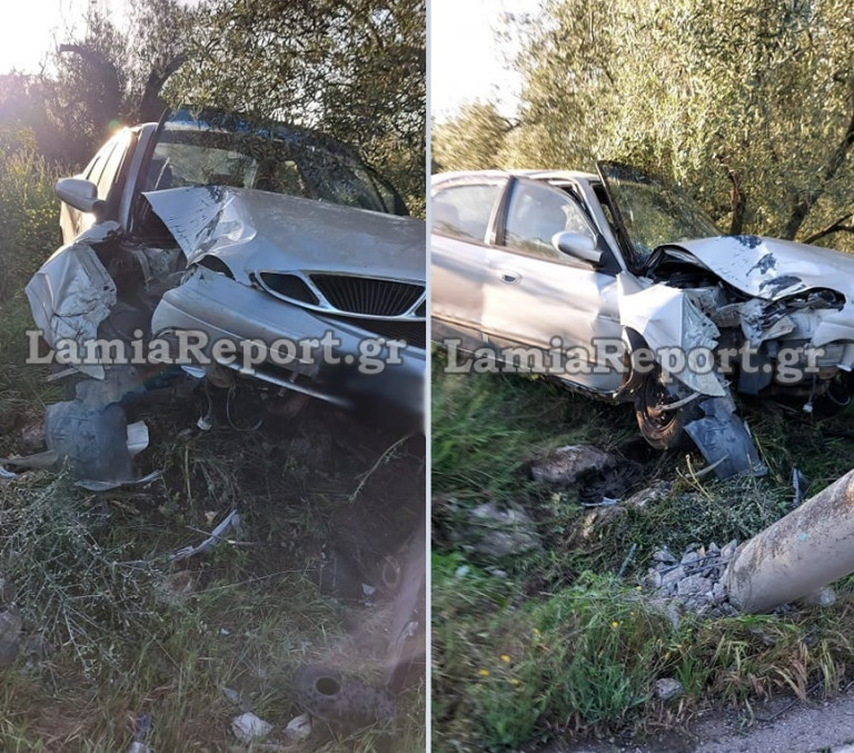 Φθιώτιδα: Αυτοκίνητο με τέσσερις γυναίκες καρφώθηκε σε κολόνα