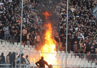 Βομβαρδισμένο τοπίο το ΟΑΚΑ, εκατοντάδες οι πέτρες από οπαδούς του ΠΑΟΚ – Φωτογραφία που σοκάρει