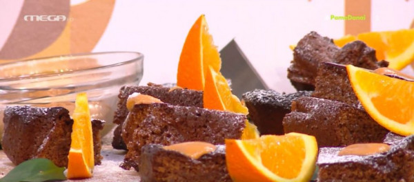 Ο Τίμος Ζαχαράτος μάς ετοιμάζει brownies με ταχίνι και πορτοκάλι