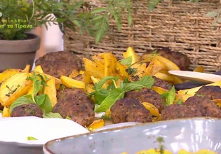 Λαχταριστές πατάτες με κεμπάπ στο φούρνο