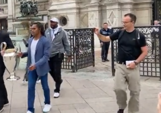 Με τον Καρεμπέ έφθασε η κούπα του Champions League στο Παρίσι