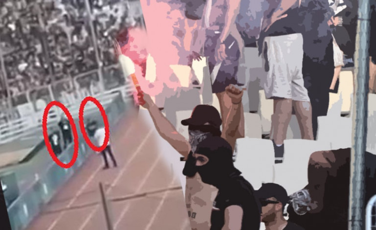 Revealing video: PAOK fans with passes for on-field presence show starting clashes during Greek Cup final