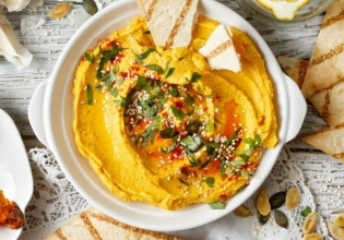 Χούμους με φιλέτο κοτόπουλο & λαχανικά σωτέ!