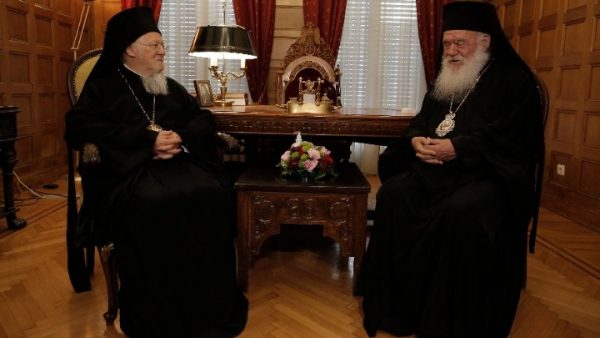 Αθήνα: Συνάντηση του Οικουμενικού Πατριάρχη Βαρθολομαίου με τον Αρχιεπίσκοπο Αθηνών Ιερώνυμο