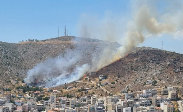 Φωτιά στο Σχιστό κοντά σε κατοικημένη περιοχή – Ενισχύθηκαν οι πυροσβεστικές δυνάμεις