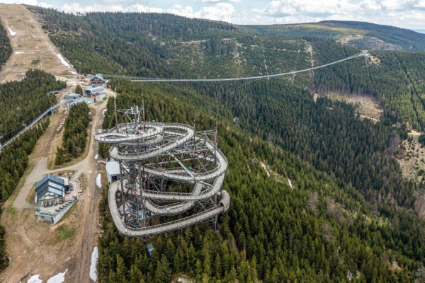 Η πιο μεγάλη κρεμαστή πεζογέφυρα στον κόσμο που ενώνει τις κορυφές ενός βουνού