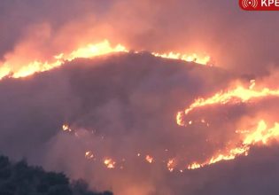 Φωτιά στην Εύβοια: Καίει σε τρία μέτωπα – Εχθρός ο άνεμος χωρίς εναέρια μέσα