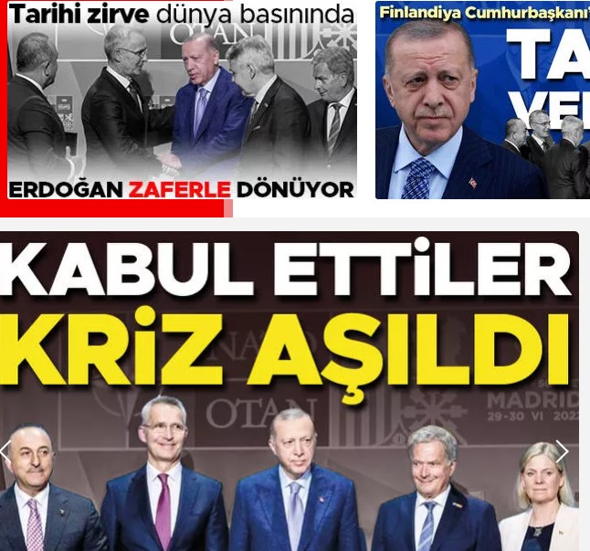 Τουρκία: Πώς υποδέχτηκαν τα ΜΜΕ της γειτονικής χώρας το «ναι» Ερντογάν σε Φινλανδία – Σουηδία