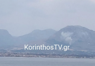 Φωτιά στην Αρχαία Κόρινθο – Δεν απειλεί σπίτια