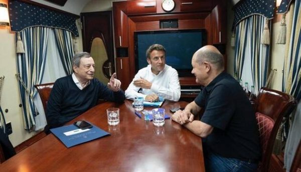 Ουκρανία: Μακρόν, Ντράγκι και Σολτς είναι καθ’ οδόν για το Κίεβο με ειδικό τρένο
