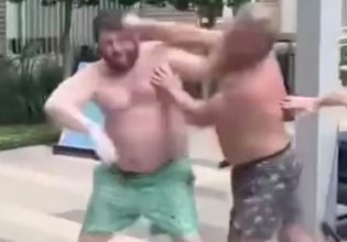 ΗΠΑ: Άγριο ξύλο μπροστά από την πισίνα ξενοδοχείου για μια ξαπλώστρα