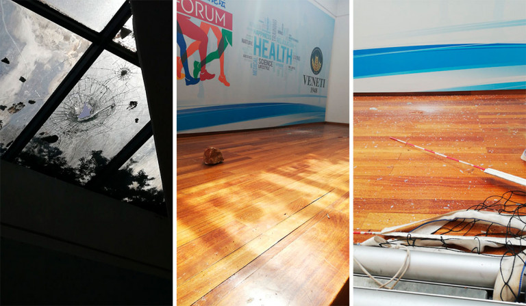 Μαραθώνας: Με πέτρες έσπασαν πάλι το γυμναστήριο στην Αφετηρία του Μαραθώνα