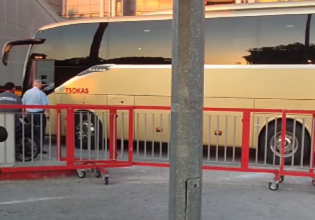 H άφιξη της Μακάμπι Χάιφα στο Καραϊσκάκη – Δείτε το βίντεο