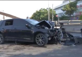 Μαρούσι: IX έπεσε στο διαχωριστικό διάζωμα – Διαλύθηκε εντελώς το αυτοκίνητο, 3 τραυματίες