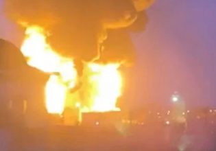 Ουκρανία: Μεγάλη πυρκαγιά σε δεξαμενές καυσίμων στη Ντανιέτσκ