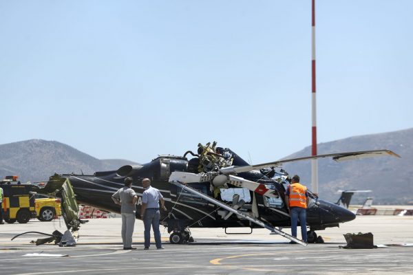 Ελευθέριος Βενιζέλος: Νέες εικόνες από το ελικόπτερο που πήρε φωτιά