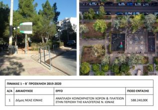 Ο Δήμος Νέας Ιωνίας αυξάνει το ισοζύγιο πρασίνου
