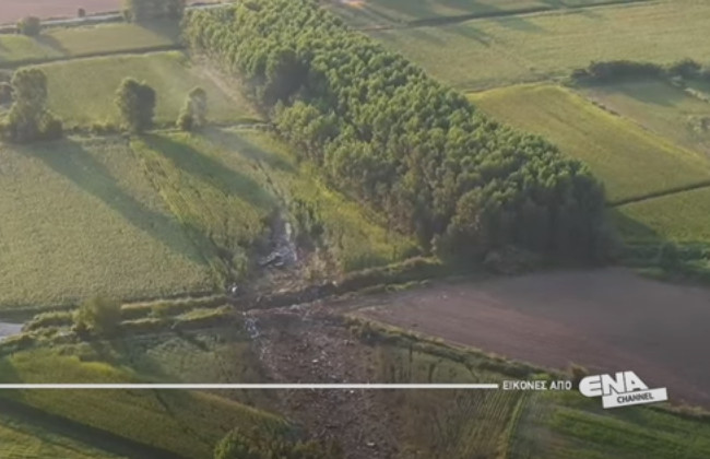Καβάλα: Οι πρώτες εικόνες του αεροσκάφους από την Ουκρανία που κατέπεσε