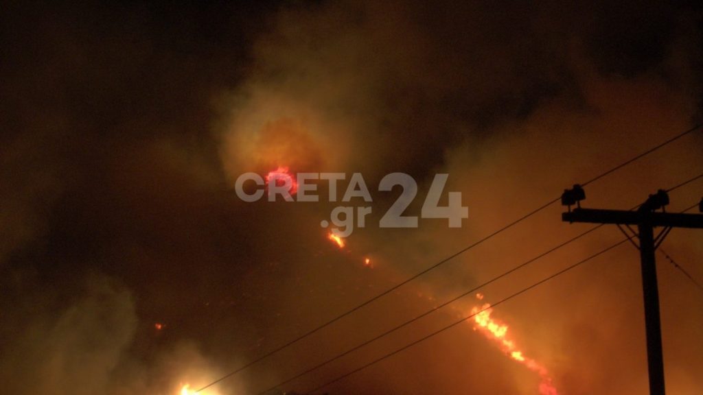 Major wildfire continues in Rethymno prefecture, on Crete