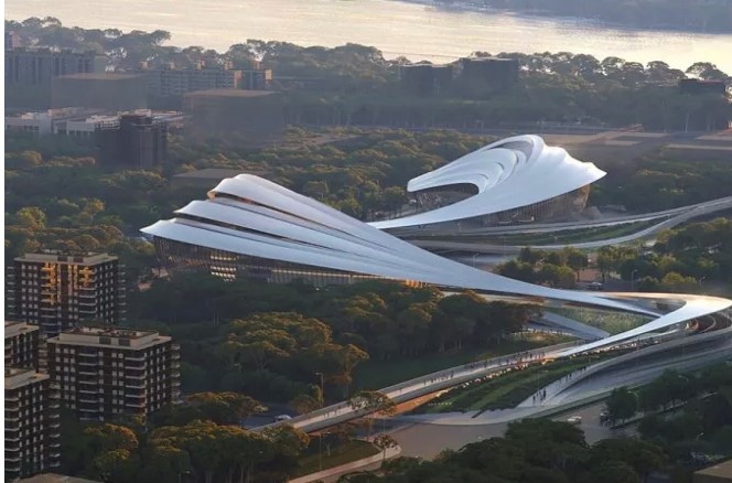 Κίνα: Πολιτιστικό κέντρο που η αρχιτεκτονική του θυμίζει ποτάμι